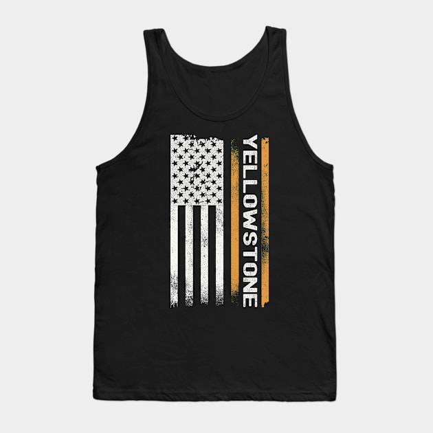 Vintage Yellowstone Flag Tank Top by Etopix